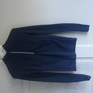 Tory Burch Sport Quarter Zip Navy Pullover Long Sleeve NWOT